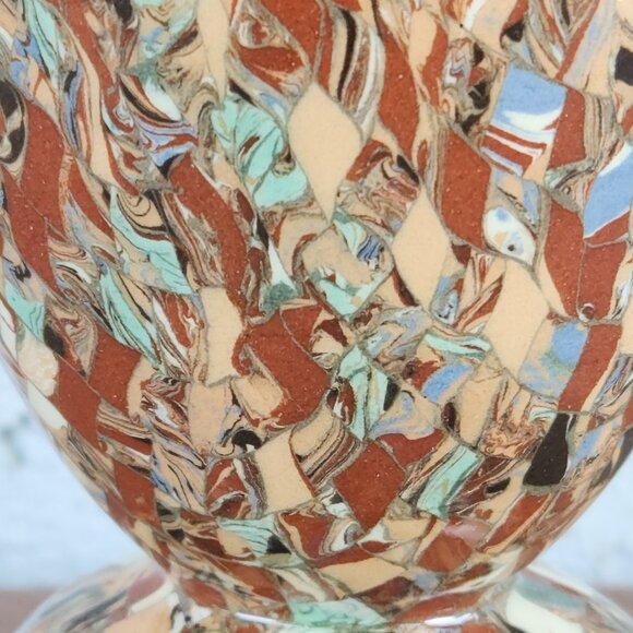 Jean Gerbino Vallauris Vase 12.5" French Mosaic Clay Inlay Pottery Vintage - Picture 12 of 16